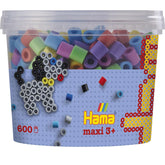 Hama 10.8571 Maxi Beads in tub, Mixed, Klein